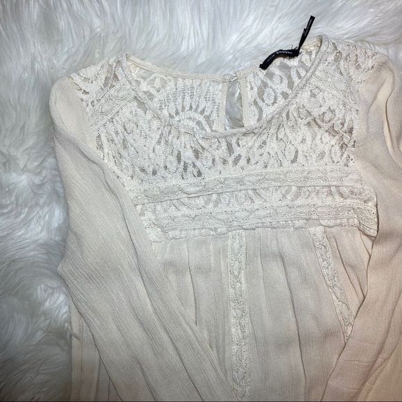 Blu pepper beige small Victorian style blouse - Picture 2 of 3